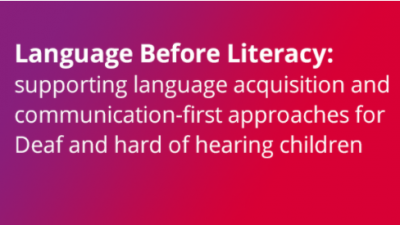 Language before literacy
